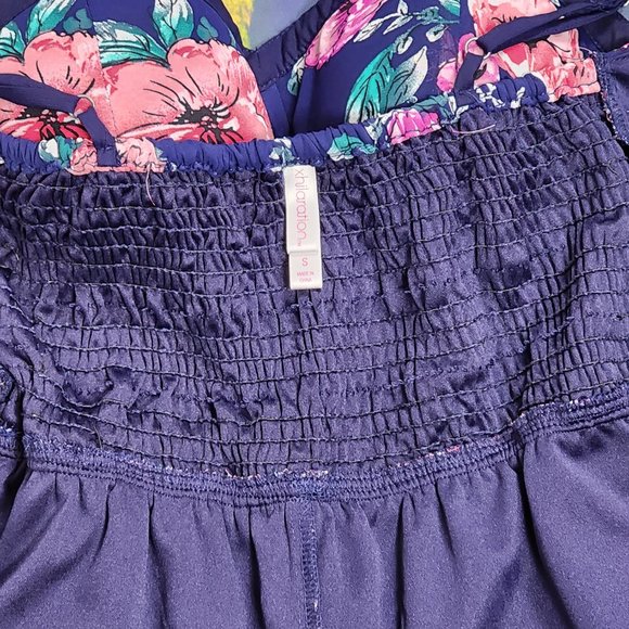 Pre-Loved Exhilaration Size Small Women's Floral Bustier Romper fully lined - Picture 7 of 13